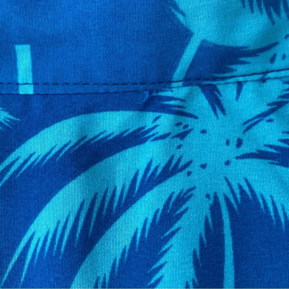 Lowes Blue Parrot Patterned Hawaiian Aloha Button Shirt - Picture 13 of 15
